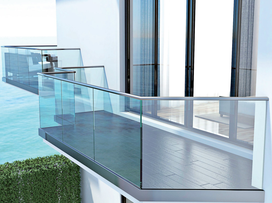 無框玻璃欄桿