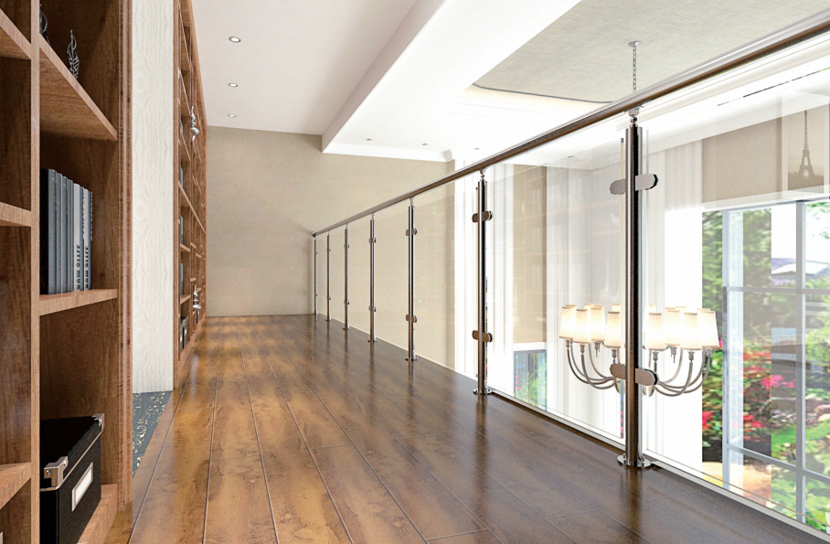 無框玻璃護(hù)欄：通透空間新選擇，狄姆斯專業(yè)欄桿定制守護(hù)安全