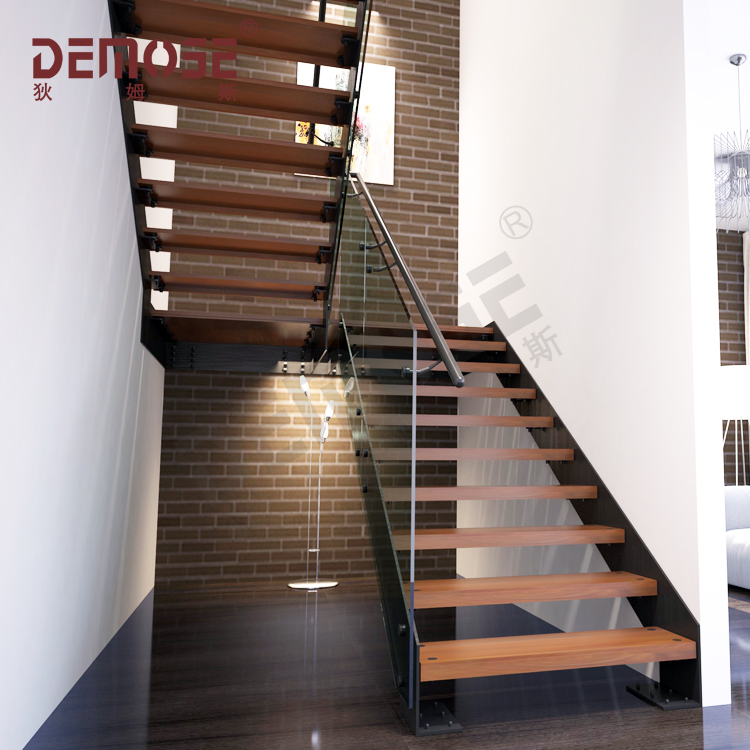 澳洲預制U型實木鋼結構樓梯工程