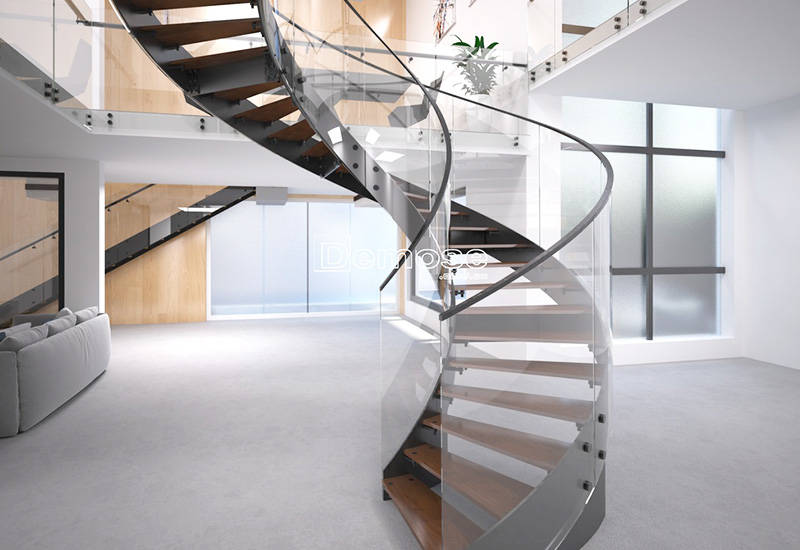 澳洲客戶旋轉(zhuǎn)樓梯和雙鋼板樓梯工程