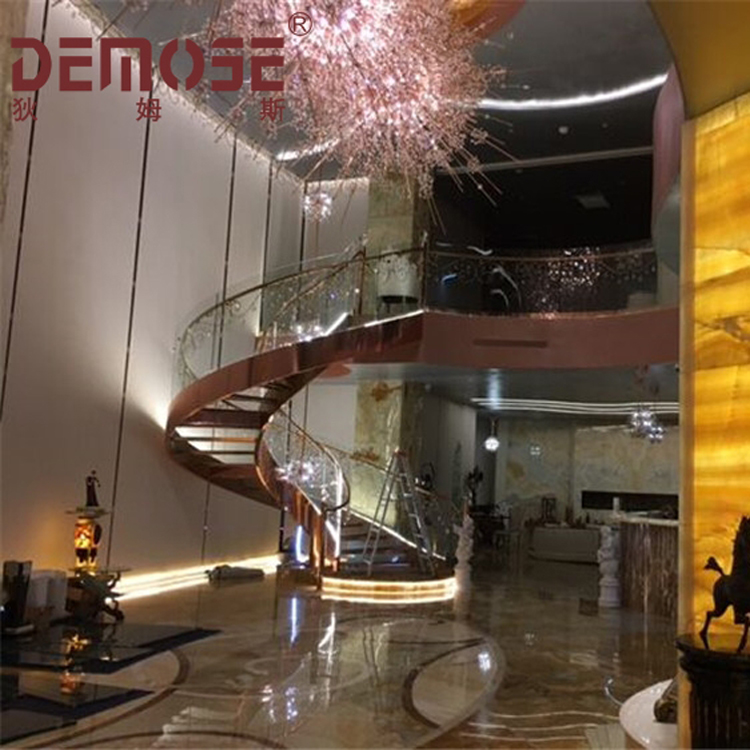 美國拉斯維加斯豪宅玻璃樓梯工程