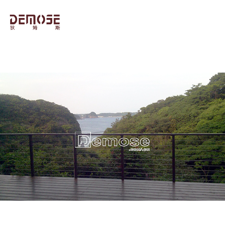 澳洲建筑室外金屬仿木鋼索欄桿工程