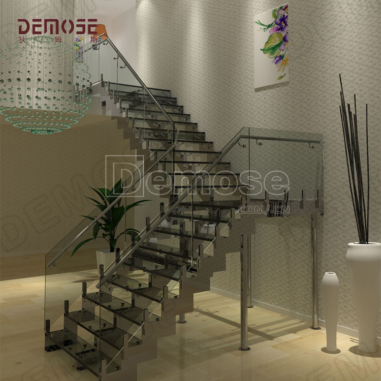 巴西室內鋼玻璃樓梯工程