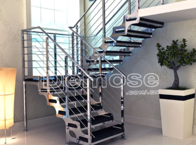 鋼結構踏步樓梯的現代設計的剛勁之美