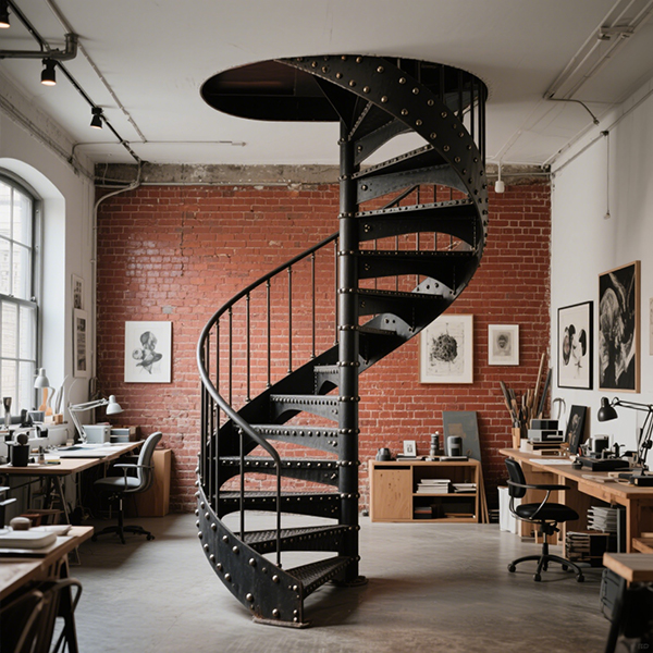 農村自建房旋轉樓梯裝修效果